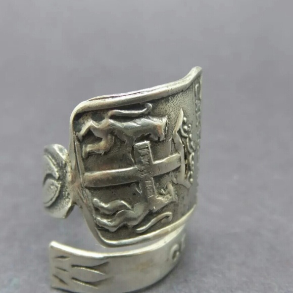 Vintage 925 Sterling Silver Columbia Spoon Ring - Picture 2 of 5
